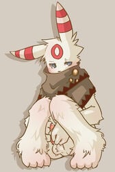 1boy alternate_color blush eeveelution furry gisela kosian male male_only masturbation nintendo penis pokemon pokemon_(species) precum solo umbreon