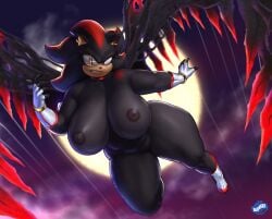 1girls anthro areolae big_breasts blu_rent breasts busty ear_piercing earrings female female_only flying furry furry_only hedgehog huge_breasts large_breasts looking_at_viewer moon night night_sky nipples nude nude_female painted_nails piercing png pussy rule_63 shadow_the_hedgehog shine shoulder_tattoo solo sonic_(series) sonic_the_hedgehog_(series) tattoo thick_thighs wide_hips wings
