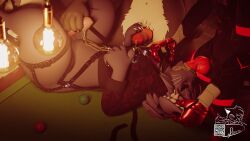 absurd_res anthro avian bar billiard_table bird bodily_fluids breed breeding_slave corvid corvus_(genus) cum cum_drip cum_in_ass cum_in_mouth cum_inside cum_on_face cum_on_penis cumshot dripping ears_back ejaculation felid feline front_view furniture gangbang genital_fluids genitals greykibbyad group group_sex hi_res huge_filesize indoor_sex kemono knot knotted_penis lambielord2 male male/male mammal mayu_(azuki) oscine passerine penis pivoted_ears raven sex shikitouchy table thatonegryphon