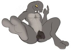 alien alpha_channel anthro anus ass balls budge_(artist) butt_from_the_front feet foot_fetish genitals halo_(series) hi_res looking_at_viewer male male_only mandibles microsoft nude penis sangheili sitting solo xbox_game_studios