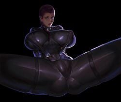 abs bodysuit cameltoe female gantz gantz_suit lagon_(artist) muscular muscular_female nipple_bulge see-through sei_sakuraoka