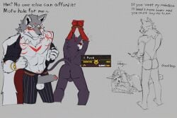 3:2 anthro biped bondage bound canid canine canis duo epic_games erection fletcher_kane foreskin fortnite genitals glans hi_res humanoid_genitalia humanoid_penis male male/male mammal muscular muscular_anthro muscular_male oker_yo penis restraints rope rope_bondage skull_dog slim_anthro slim_male uncircumcised vein veiny_penis wolf
