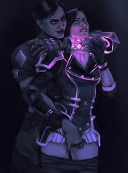 2girls arcane caitlyn_kiramman crying dominant_female domination dubious_consent edging female female_only femdom fingering fingering_partner fingering_pussy forced forcing league_of_legends mechanical_arm noctyssa pussy raped raped_girl sevika tears teasing yuri
