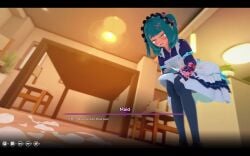 1boy 2girls animated black_hair black_hair_female boner bra clothed_female clothed_male cum cum_in_pussy cum_inside cum_on_floor english_subtitles erect_penis game gameplay_mechanics getting_erect half-dressed half_naked half_naked_female hentaudio horny_female licking_pussy maid maid_apron maid_headdress maid_uniform mirai_(naughty_capy) missionary_position my_hentai_fantasy naughty_capy nsfw_sonia_va nude_male penetration removing_clothing sex sound subtitled suit suit_and_tie table table_sex tagme video