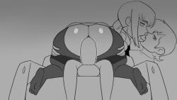 1boy 1girls 728kaya anal animated ass ass_grab big_ass chainsaw_man female goldeneyensfw huge_ass hypnosis kissing kissing_while_penetrated makima_(chainsaw_man) male monochrome penetration rape sound tagme video