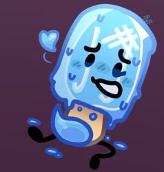 1boy 1male battle_for_dream_island bfdi bfdi_mini blush color colored cub dripping heart male melting non-human object_show object_shows osc popsicle_(bfdi_mini) simple_background smile solo tentacle tentacle_penis the_power_of_two tpot watermark