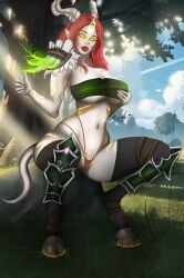 big big_balls big_breasts curvy curvy_figure dreanei legs_spread red_hair sitting warcraft world_of_warcraft