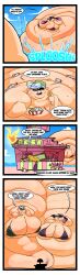 2girls bathing_suit beach belly belly_button bikini breasts breasts_bigger_than_head callie_(splatoon) double_chin eating eating_food fat fat_arms fat_ass fat_belly fat_butt fat_face fat_female fat_fetish fat_folds fat_rolls fat_thighs female hyper hyper_fat marie_(splatoon) massive_ass massive_belly massive_breasts massive_butt morbidly_obese morbidly_obese_female obese obese_female onomatopoeia overweight overweight_female splatoon text text_bubble