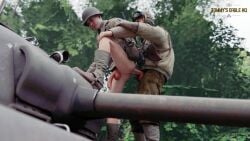 anal anal_sex anal_sex army exhibitionism fucked_from_behind gay gay_male gay_sex medal_of_honor_airborne military outdoors soldier soldiers tommys_eagle_hq uniform ww2