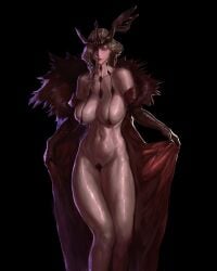 areola_slip female female female_only genshin_impact lagon_(artist) maebari pasties signora_(genshin_impact)