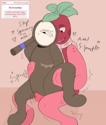 crowdoctor dandy's_world dandys_world first_time freckles holding_legs loud_sex male male_only motion_lines on_lap reassuring request rodger_(dandy's_world) rough_sex sprout_(dandy's_world) surgery_scars trans_man trembling