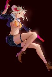 1girls 2d 2d_(artwork) 2d_artwork adult adult_female bare_belly bare_calves bare_chest bare_hands bare_knees bare_legs bare_midriff bare_navel bare_skin bare_thighs belly belly_button big_breasts bikini bikini_bottom bikini_top black_background blonde-haired_female blonde_eyebrows blonde_female blonde_hair blonde_hair_female breasts brown-skinned_female brown_footwear brown_high_heels brown_shoes brown_skin brown_skinned_female busty busty_female busty_girl calves character_request collarbone copyright_request dark_background digital digital_art digital_drawing digital_drawing_(artwork) digital_media digital_media_(artwork) elbows exposed_belly exposed_calves exposed_chest exposed_legs exposed_midriff exposed_navel exposed_skin exposed_thighs female female_focus female_only fingers firearm footwear front-tie_bikini front-tie_bikini_top full_body gun hair_bun halterneck high_heels high_resolution highres horn horns inframammary_fold knees large_boobs large_breasts lean_figure legs looking_down mature mature_female midriff narrow_waist navel nipple_bulge parted_bangs parted_lips pixiv_id_26716998 plump_breasts red_horn red_horns shoes short_hair shoulders simple_background single_hair_bun single_side_bun slender_body slender_waist slim_waist smile smiley_face smiling solo string_bikini swimsuit swimwear thick_thighs thighband thighs underboob weapon white_pupils yellow-eyed_female yellow_bikini yellow_bikini_bottom yellow_bikini_top yellow_eyes yellow_string_bikini yellow_swimsuit yellow_swimwear
