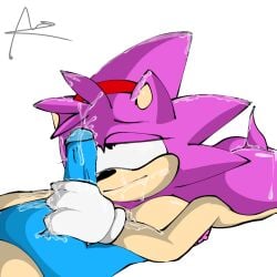 1boy 1girls amy_rose anthro artist_signature blue_fur blue_hair classic_amy_rose classic_sonic cock cum cum_on_face dick female furry handjob hetero kos light-skinned_female light_skin male male/female penis pink_fur pink_hair simple_background sonic sonic_the_hedgehog straight white_background