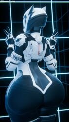 3d abstract_background armor ass ass back_view big_ass big_butt blender cat_ear_helmet cat_ears cat_suit catsuit doonography female female_focus female_only fortnite fortnite:_battle_royale girl helmet latex latex_suit looking_away mask masked masked_female peace_sign watermark