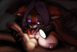 anthro breasts canine female female_fox flashlight fluf fox fur furry human male penis