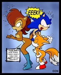 anthro archie_comics canine chadthecartoonnut cunnilingus featureless_breasts female fox fur furry hedgehog male mammal mobian_(species) oral oral_sex sally_acorn sega sex sonic_(series) sonic_satam sonic_the_hedgehog sonic_the_hedgehog_(archie) sonic_the_hedgehog_(comics) sonic_the_hedgehog_(series) tails