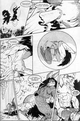 anthro canine comic fighting fur furry kung_fu lagomorph mark_moore oral rabbit rear_entry wild wolf