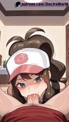 1boy 1girls 2025 :>= ai_generated artist_name baseball_cap blowjob blowjob_face blue_eyes blush brown_hair cock dick electroworld erection fellatio female hat hi_res high_quality high_resolution highres hilda_(pokemon) indoors licking long_hair male oral oral_sex patreon patreon_username penis pokemon pubic_hair solo_focus stable_diffusion straight sucking uncensored visor_cap watermark