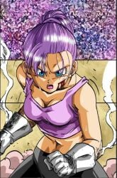 1girls solo son_bra sweat wounded