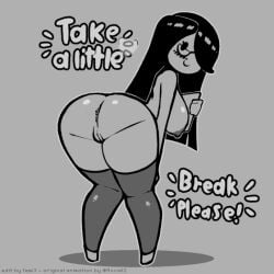 1girls animated anus areolae ass backboob big_ass big_breasts black_hair blush breasts cream_(movailarts) curves curvy cute cute_expression cute_face edit female female_focus female_only flashing functionally_nude girly glasses glasses_on_face hourglass_figure hourglass_figured_female huge_ass jiggle jiggle_physics jiggling jiggling_ass jiggling_breasts large_ass long_hair looping looping_animation mob_face motivational movailarts nipples nude oc office_lady original original_character pussy simple_eyes simple_face skirt support supporting tagme thick_ass thick_thighs thighhighs thighs third-party_edit wide_ass wide_thighs
