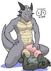 2boys ball_fondling balls bazz_(character) big_balls dragon duo freckles_(artist) licking male male/male male_only nude nude_male oral penis scalie soto talash tongue yaoi