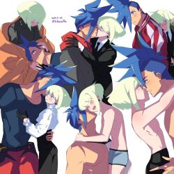 2boys androgynous clothed clothing femboy galo_thymos gay half-dressed half_naked lio_fotia promare questionable size_difference suggestive twink underwear wholesome yaoi