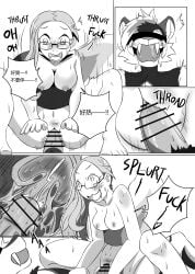 2025 absurd_res anthro biped black_body black_fur blindfold bodily_fluids breasts censor_bar censored chest_markings comic countershade_fur countershading cum cum_inside duo eye_markings eyewear facial_markings fangs female female_human front_view fur gag genital_fluids genitals glasses grey_ears hair head_markings hi_res human human_on_anthro internal interspecies jjboywuxia2008 looking_pleasured male male/female male_anthro mammal markings monochrome motion_lines navel nude nude_anthro nude_female nude_human nude_male onomatopoeia open_mouth open_smile pawpads penetration penile penile_penetration penis penis_in_pussy pussy sabertooth_(anatomy) screentone sex shaded smile snout snout_markings sound_effects spread_legs spreading teeth text three-quarter_view translation_request vaginal_penetration vaginal_penetration white_body white_countershading white_hair