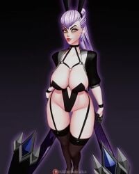 1girls 3d animated breasts evelynn female female_only k/da_all_out_evelynn k/da_all_out_series k/da_evelynn k/da_series large_breasts league_of_legends mp4 no_sound rushzilla solo solo_female thighs turntable_(animation) video wide_hips