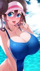 1girls alternate_breast_size big_breasts busty curvaceous curvy_body curvy_female curvy_figure game_freak huge_breasts latex_leotard looking_at_viewer nintendo pokemon pokemon_bw2 rosa_(pokemon) seductive_eyes sumisumii tagme tongue_piercing voluptuous voluptuous_female wet_clothes wet_skin