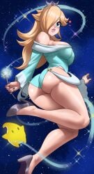 1girls 2022 absurdres ass ass_focus ass_shot back back_view blonde_hair blue_eyes breasts bubble_butt echosaber female female_only hair_over_one_eye hi_res hips huge_ass large_breasts long_hair luma mario_(series) nintendo princess_rosalina slim_waist solo super_mario_galaxy thick_thighs thighs wide_hips