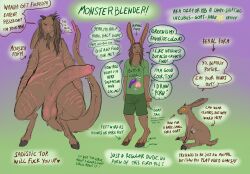 absurd_res anthro balls big_penis bovid brown_hair caprine clothing demon eggplant erection facial_hair feral food fruit genitals goat goatee green_eyes hair hi_res hooves horizontal_pupils horn huge_cock humanoid_genitalia humanoid_penis hybrid hyper hyper_genitalia hyper_penis lagomorph leporid long_hair male mammal monsterblender nude ozzy_(monsterblender) penis plant pupils rabbit red_eyes smile solo tail_mouth unusual_anatomy unusual_tail