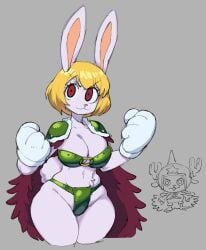 1boy 1girls beast_pirates_(cosplay) big_breasts bikini blonde_hair breasts bunny_ears bunny_girl bunny_tail caliginous cape carrot_(one_piece) deer female female_focus gloves looking_at_viewer male mammal one_piece rabbit rabbit_ears rabbit_girl rabbit_humanoid rabbit_tail red_eyes reindeer reindeer_antlers reindeer_ears reindeer_humanoid thick_ass thick_thighs tony_tony_chopper white_skin yellow_hair yellow_nose