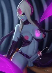 1boy 1futa anmatiel areolae balls blue-skinned_futanari blue_skin breasts claws cum cumshot dark-skinned_male dark_skin demon demon_girl ejaculation evelynn futanari hands-free handsfree_ejaculation humanoid humanoid_penis league_of_legends league_of_legends:_wild_rift legends_of_runeterra male male_on_futa medium_breasts medium_penis nipples penis tagme thick_thighs white_hair