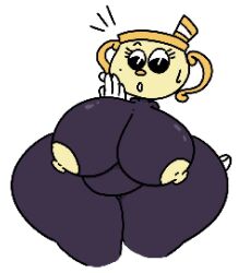 ass big_ass big_breasts big_thighs breasts cuphead:_the_delicious_last_course cuphead_(game) cute_expression cute_face ms._chalice nipples rubberhose surprised theslashfive thick_thighs thighs yellow_nipples