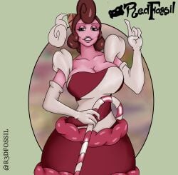 baroness_von_bon_bon big_breasts candy_girl cuphead_(game) female monster_girl r3dfossil the_cuphead_show