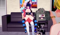 1futa 2girls 3d :o ahe_gao animated balls black_hair blonde_hair blue_hair blush bouncing_breasts bracelet breasts breasts_out camera casting_couch cheating consensual_cuckquean corset couch cucked_by_futa cuckold cuckquean demon demon_girl ear_piercing earrings filming futa_on_female futanari glasses goth goth_girl happy_sex horn kneesocks_daemon koikatsu legwear looking_pleasured loop miscsfmporn netorare no_sound ntr on_camera panty_&_stocking_with_garterbelt panty_anarchy penis purple_areola purple_hair red_skin reverse_cowgirl_position ribbon_in_hair smile stocking_anarchy stockings striped_stockings tagme thighhighs thumbs_up vaginal vaginal_penetration video watching white_legwear white_thighhighs