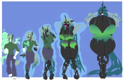 ass_expansion breast_expansion chubby-dingo female gender_transformation hair_color_change hair_growth huge_ass huge_breasts mtf_transformation my_little_pony possession queen_chrysalis_(mlp) skin_color_change thick_thighs thigh_expansion transformation wide_hips