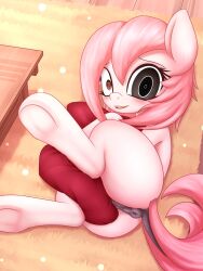 absurd_res an-m anus ass black_eyes darkened_genitalia dock equid equine fan_character female furniture genitals hair hasbro heterochromia hi_res hooves horse laying_on_floor looking_at_viewer lying mammal my_little_pony on_side open_mouth pillow pillow_hug pink_hair pony puffy_anus pussy red_eyes rubbing_pussy rug setna solo solo_focus spread_legs spreading table underhoof