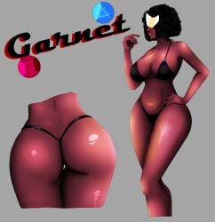 afro big_ass bikini garnet_(steven_universe) glasses r3dfossil red_skin steven_universe