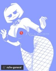 anthro blush bowtie breasts clyde_(discord) discord discord_(app) female m.grace mg231101778 pantyhose smug thick_thighs watermark