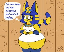 2022 animal_crossing ankha anthro anthro_only big_breasts breasts family_guy female nintendo peter_griffin tagme thick_thighs thighs user3345 wide_hips