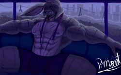 bara bonnie_(fnaf) five_nights_at_freddy's five_nights_at_freddy's_4 fnaf male male_only muscular nightmare_bonnie pinumontbalou rabbit