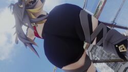 1girls 3d animated ass ass_shake black_hair blonde_hair dehya_(genshin_impact) female from_above from_behind from_below genshin_impact huge_ass kishi long_hair short_shorts shorts solo streaked_hair thighhighs two-tone_hair very_long_hair video webm