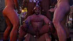 6boys anal_sex ass balls cum cum_on_body cum_on_face dick erection faceless_male gay hairy hat maestro_(rainbow_six) male male_only multiple_boys muscular muscular_male nude orgy penetration rainbow_six rainbow_six_siege rtyfia sex