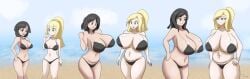 2girls age_progression ass_expansion breast_expansion breasts female female_only huge_breasts human human_only lillie_(pokemon) multiple_girls nintendo pokemon pokemon_sm selene_(pokemon) slightly_chubby thatfreakgivz weight_gain