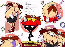 ass bald balls boner bulge dr._eggman dr_robotnik erection facial_hair gay male male_only moustache overweight overweight_male penis sega selfcest sock_garters sonic_(series) sonic_the_hedgehog_(series) spread_legs torquewintress underwear