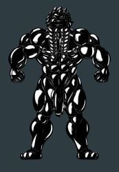 abs anthro braided_hair felid hair hi_res jewish_mythology kartos latex lion male mammal middle_eastern_mythology muscular mythological_golem mythology nipple_piercing nipple_ring nipples pantherine pecs piercing ring_piercing rubber shadowfox13 solo