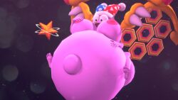 1girls 3d ass belly belly_button big_ass big_breasts bloated bloated_belly breasts female floating hand_on_belly hand_on_breast hyper hyper_belly kirby_(series) marx nintendo nipples purple_skin sfm surprised surprised_expression tagme xaliah