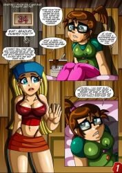 2girls beth_(tdi) breasts cartoon_network clothed clothing comic dialogue duo english_text female female_only fresh_tv fully_clothed human light_skin lindsay_(tdi) multiple_girls page_1 teletoon text total_drama_island x^j^kny xjkenny