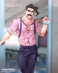 1boy beard bearded chest_hair clothed clothing daddy dilf hairy hairy_chest male male_only mr._saguaro muscle muscles muscular npc_trainer otokobara pokemon pokemon_sv